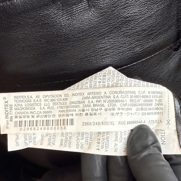 ZARA Black Belted Faux Leather A-Line Midi Skirt XL - Picture 7 of 10